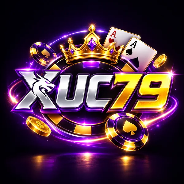 Logo XUC79 màu tím và vàng